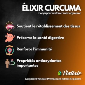Curcuma 3750mg - Sans pipérine ni Poivre noir - 90 Gélules - Confort Articulaire -Avec Gingembre + Acérola - Titré à 95% de C