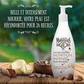 Le Petit Marseillais Lait Soin Hydratant, Nutrition Intense, Corps, Beurre De Cacao, Beurre de Karité, Peau Très Sèche, 250ml
