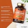 Curcuma Bio Gélules 2160mg | 365 Gélules Vegans avec Gingembre et Poivre Noir | Turmeric Curcumin | par Horbaach