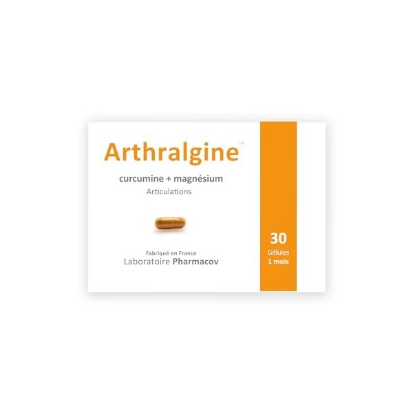Arthralgine - Articulations Douloureuses - Anti-inflammatoire naturel - Curcumine curcuma - Magnésium - - Fabriqué en Franc