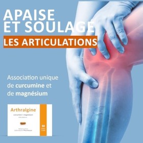 Arthralgine - Articulations Douloureuses - Anti-inflammatoire naturel - Curcumine curcuma - Magnésium - - Fabriqué en Franc