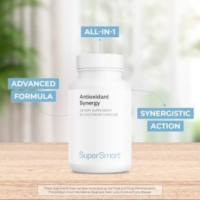 Supersmart - AntiOxidant Synergy - Contient des Antioxydants Naturels Curcuma, Thé Vert... - Anti oxydant - Contribue à Lut