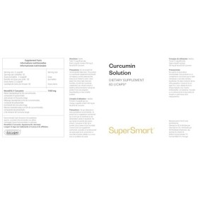 Supersmart - Tumeric Curcumin Solution - Curcuma - Conditionnement en Capsules LICAPS® 185 Fois plus Biodisponible que la Cu