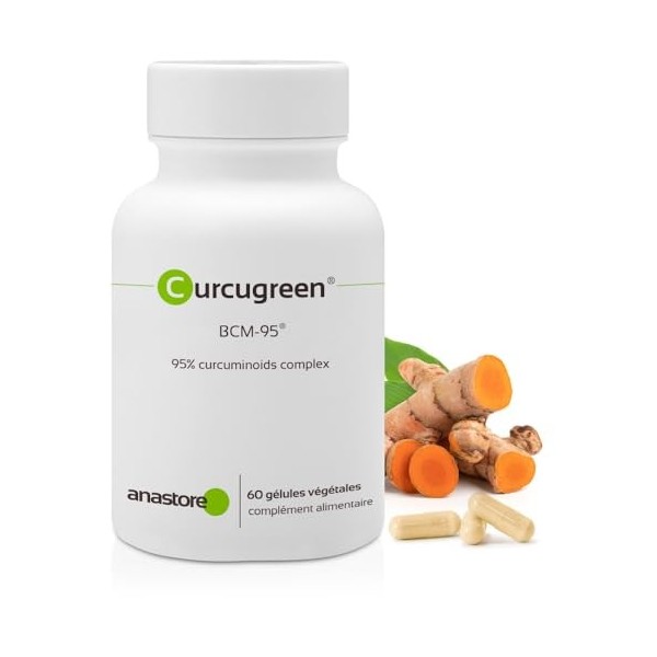 CURCUGREEN - Curcumine Biodisponible * 160 mg / 60 gélules * Curcuma biodisponible titrée à 95% en complexe de curcuminoïdes