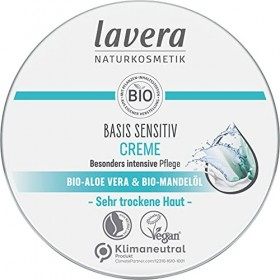 Lavera Basis Sensitiv Crème ∙ Soin Intensif ∙ Bio beurre de karité & amande ∙ Crème de soin pour la peau ∙ végétalien&nbsp;–&nbsp;Bio&nbsp;–