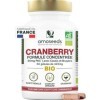 Cranberry BIO | 5% PAC, Extrait Haute Concentration | Confort Urinaire, Reins, Vessie | Formule avec Cassis et Bruyère Bio | 