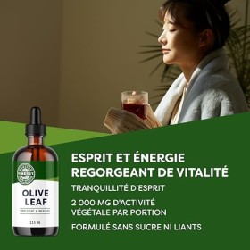 Vimergy Feuilles dOlivier, 57 Portions – Extrait Feuilles Olivier Liquide – Complément Végétalien – Formulé sans Sucre ni Li