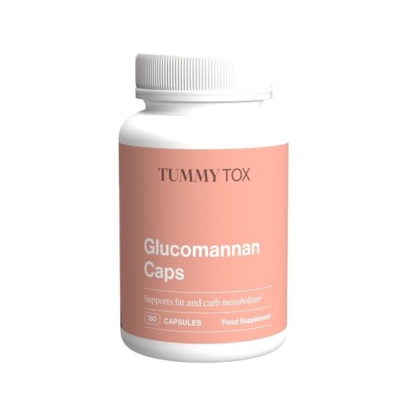 Glucomannan Konjac 3000 mg, Gélules à Haute Dose avec Chrome, Garcinia Cambogia et Extrait de Caroubier, Végétalien, 180 Gé