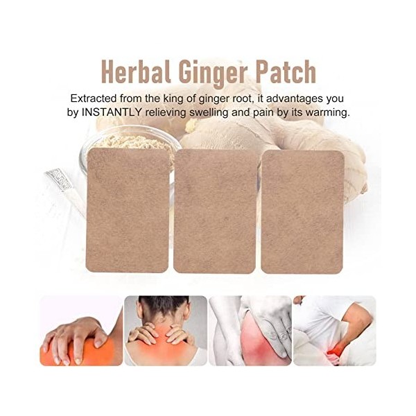 Yuemsh Lot de 200 pansements au gingembre pour améliorer la circulation , soulager la douleur et améliorer le sommeil