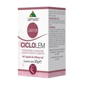 Lemuria - CICLOLEM - Pour les troubles du cycle menstruel, avec des extraits de fenouil, de cannelle et de gingembre - 60 gél