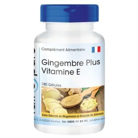 Fair & Pure® - Ginger Plus Vitamine E - 600 mg par jour - végan - 180 gélules de gingembre