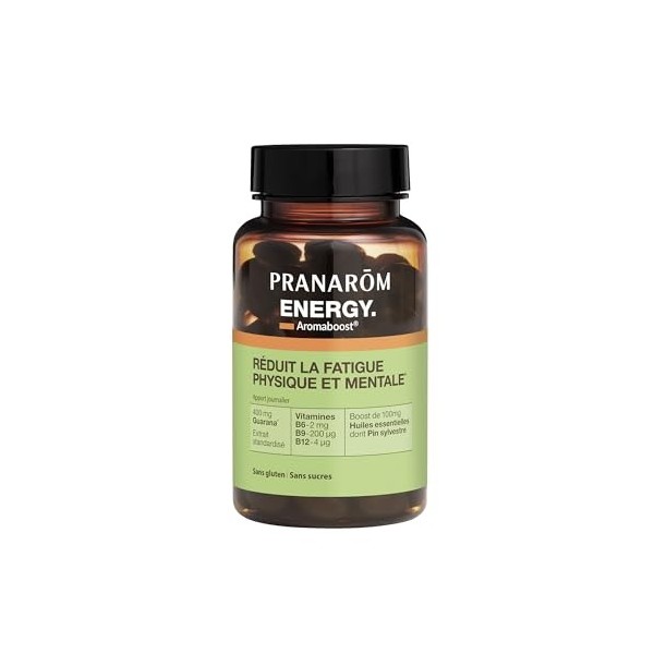 Pranarôm - Aromaboost Focus - Complément Alimentaire- Améliore la Mémoire et la Concentration - Ginkgo - Ginseng - Vitamines 