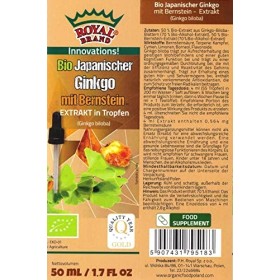 Extrait de Ginkgo Biloba Bio à lAmbre Extrait Bio/Ginkgo Biloba à lAmbre de la Baltique Bio / 50 ml/Brochure About Amber fo