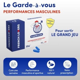 GARDE-À-VOUS Ginseng, Maca, Stimulant Puissant Pour Homme Actif - 100% naturel - Performance masculine et sportive - Formule 