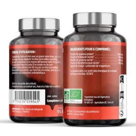 Complexe de plantes - Tonic Bio - 300 mg - Guarana, Echinacea, Eleuthérocoque, Ginseng - 200 comprimés