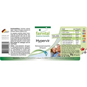 Fairvital | Hypervir - 60 gélules pour lhomme actif - 4000mg L-Arginine HCL par dose journalière + Gingko & Ginseng - Hautem