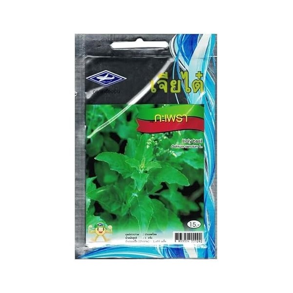 Chia Tai, Graines de Jardin, Basilic Sacré Thai Holy Basil, 2400 graines