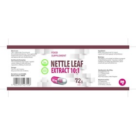 Feuille dortie Nettle Leaf 5,000mg équivalent 500mg dextrait 10:1 120 gélules végétaliennes