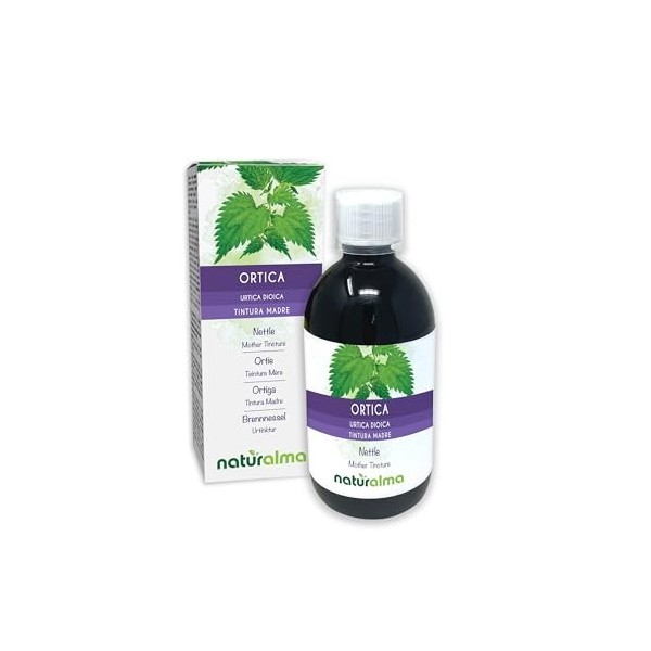 Ortie Urtica dioica feuilles et racines Teinture Mère sans alcool Naturalma - Extrait liquide gouttes 500 ml - Complément a