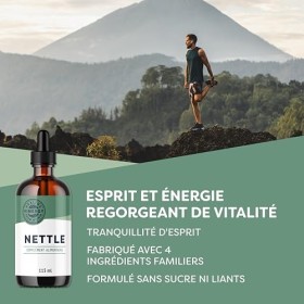 Vimergy Ortie, 57 Portions – Complément à base dOrtie – Complément dOrtie Liquide avec de la Glycérine – Complément Végétal