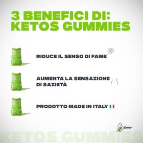 Bluma Ketos Gummies naturels pour régime cétogène, fabriqué en Italie - Diète cétogène produits naturels, gymnema et griffoni