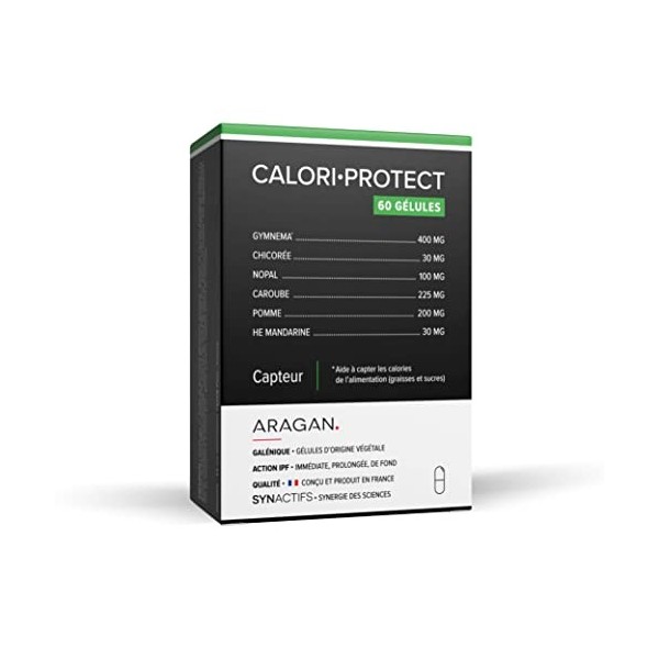 ARAGAN - Synactifs - CaloriProtect - Complément Alimentaire Minceur - Gymnema, Poudre de Caroube, Nopal, Huile Essentielle de
