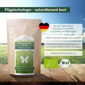 1kg de poudre dherbe dorge BIO dALLEMAGNE, qualité crue, à partir de jeunes herbes, sans additifs, pour smoothies verts 1