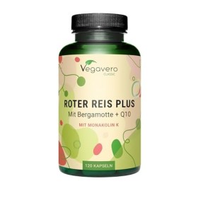 Levure de Riz Rouge | 2,9 mg Monacoline K | Avec Coenzyme Q10, Artichaut et Bergamote | Cholesterol + Santé Cardiovasculaire 