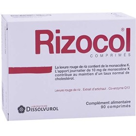 DISSOLVUROL - Rizocol - Levure de riz rouge - Artichaut - Co-enzyme Q10 - Boite de 90 comprimés