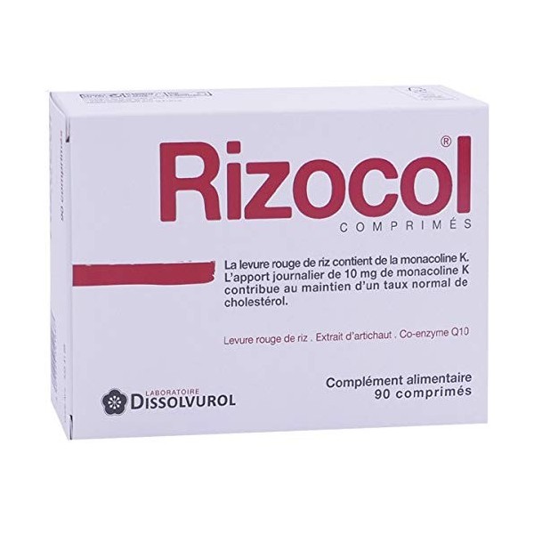 DISSOLVUROL - Rizocol - Levure de riz rouge - Artichaut - Co-enzyme Q10 - Boite de 90 comprimés