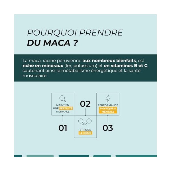 Maca Jaune - CUURE - Racine Naturel du Pérou - Perfomances Physiques et Sportives - Fertilité - Régulateur Hormonal - 60 Jour