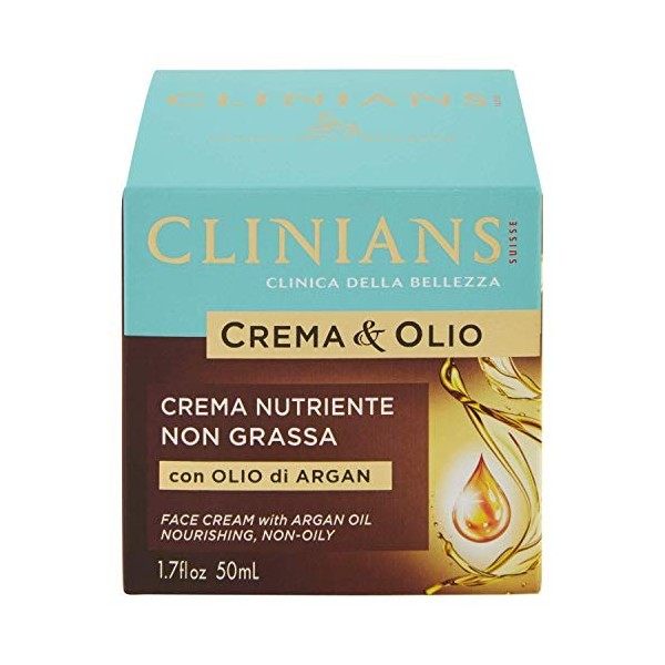 CLINIANS Crema&olio Élément nutritif Non Graisse Soins de la peau 50 ml