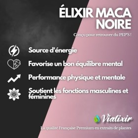 Maca Noire 20 000mg/jour Extra Forte | 90 Gélules Végan | Energie Equilibre Homonal Détente I Extrait de Racine de Maca du Pé