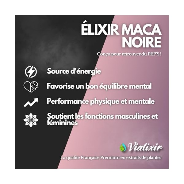 Maca Noire 20 000mg/jour Extra Forte | 90 Gélules Végan | Energie Equilibre Homonal Détente I Extrait de Racine de Maca du Pé