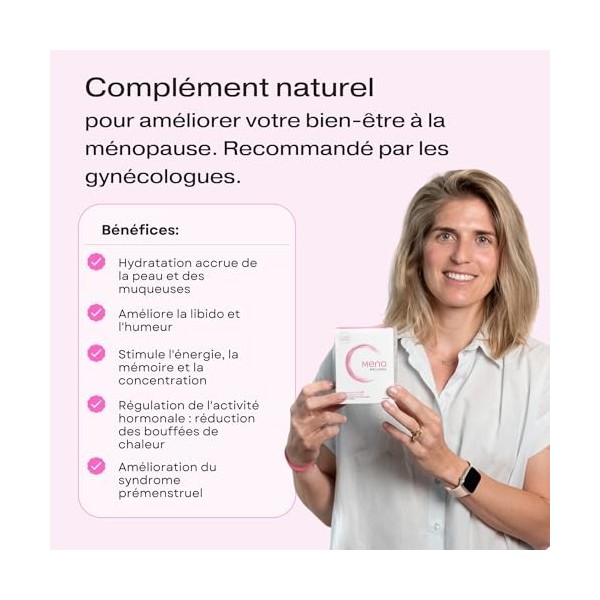 MÉNOPAUSE: Bouffées de chaleur, Énergie, Équilibre Hormonal, Hydratation | HUILE D´ARGOUSIER OMEGIA 1000 mg, MACA 2400 mg, ZI