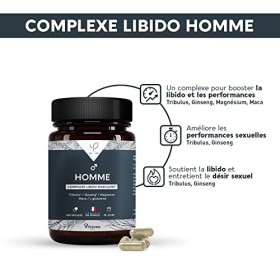 Yves Ponroy - Complément Alimentaire Libido Homme - Tonus Sexuel - Tribulus Terrestris, Ginseng, Maca et Magnésium - 180 gélu