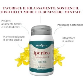ERBA VITA Complément Alimentaire Millepertuis - 60 Gélules, Utile pour la relaxation