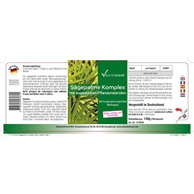 Palmier Nain Complex - 180 capsules pour 1/2 an avec stérols végétaux, bêta-sitostérol, lycopène, Opuntia Ficus Indica, sélén