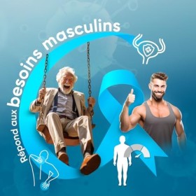 Prostate & Confort Urinaire - 180 Gélules - Avec Saw Palmetto Palmier Nain , Graine de Courge Citrouille , Zinc, Vitamine B