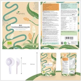 Tegument Psyllium Blond BIO | 99% de Pureté | Riche en Fibre | Qualité Supérieure : Psillium Husk Naturel & Vegan | Digestion