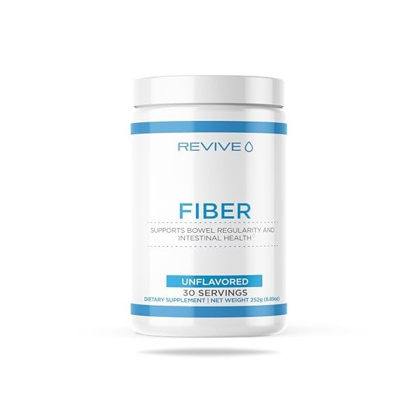 Revive MD Fiber - Digestive Health, Fiber, Psyllium Husk, Oat Flour - 30 Servings Unflavored 