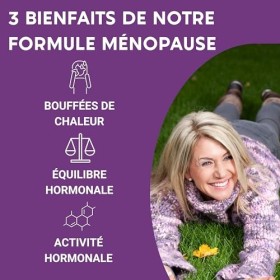 FORMULE MÉNOPAUSE | Bouffées de Chaleur, Fatigue et Équilibre émotionnel | Pollen, Shatavari, Pissenlit, Safran et Vitamine B