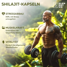 Complexe Haute Dose Shilajit & Ashwagandha – 71 % d’Acide Fulvique – Formule Naturelle pour Énergie & Endurance – 1000 mg par
