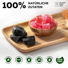 Gummies Naturelles Shilajit – 90 Pièces | 2200 mg – Gummies Premium Shilajit avec Crinière de Lion, Reishi, Chaga & Cordyceps