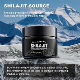 Shilajit Pur Himalaya 30g - Shilajit Original Himalaya Bio -Shilajit Résine Himalaya Pure Inclus Cuillère à mesurer - Hommes 