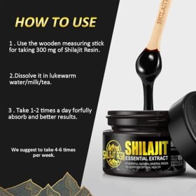 Shilajit Himalayan 50G | Shilajit Naturelle Originale Force Maximale 600MG