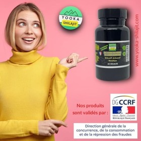 YOOKA Shilajit 60 unités naturel ARTISANAL OR pure. 70% ACIDE FULVIQUE, test en laboratoire garantissant +85 minéraux, 12% ac
