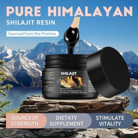 Shilajit Resin Himalayan 50 g – Résine Shilajit naturelle originale Force maximale 600 mg