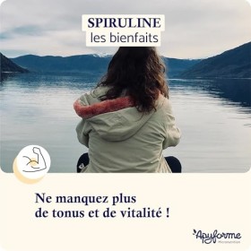 Apyforme - Spiruline BIO Française - Haute Concentration Jusquà 25% de Phycocyanine - Culture Paysanne Écoresponsable - 180 