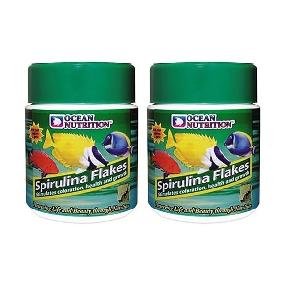 Spirulina Flocons pour Poisson, 156 g Lot de 2